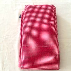 Vintage Unused RALPH LAUREN Blue Label Red & White GINGHAM Queen Flat Sheet